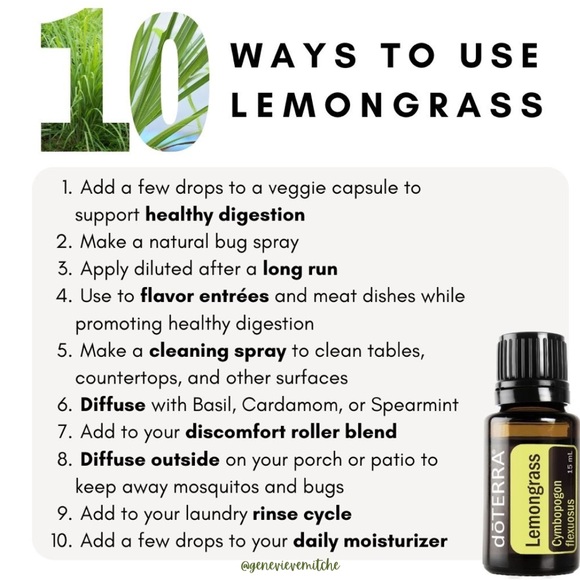 🌿 doTERRA Lemongrass Essential Oil | 15 mL | CPTG® 🌿 - Picture 2 of 3